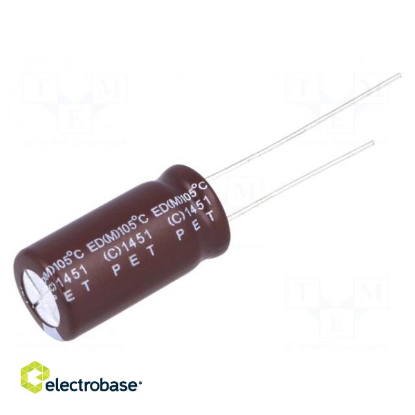 Capacitor: electrolytic | low impedance | THT | 1500uF | 10VDC | ±20%