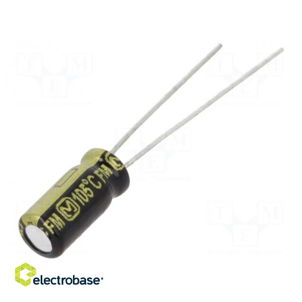 Capacitor: electrolytic | low ESR | THT | 47uF | 25VDC | Ø5x11mm | ±20%