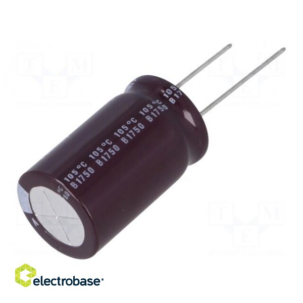 Capacitor: electrolytic | low ESR | THT | 6800uF | 10VDC | Ø18x30.5mm