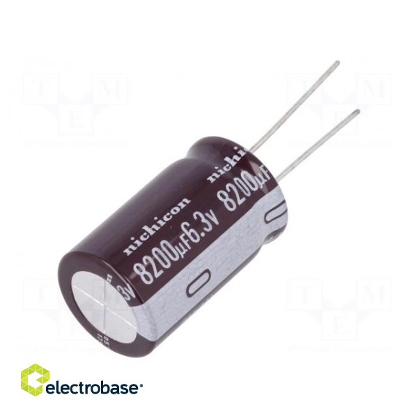 Capacitor: electrolytic | low impedance | THT | 8200uF | 6.3VDC | ±20%