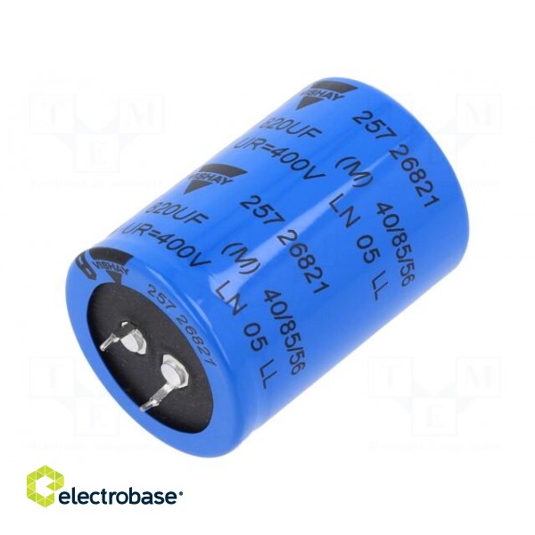 Capacitor: electrolytic | SNAP-IN | 820uF | 400VDC | Ø35x50mm | ±20%