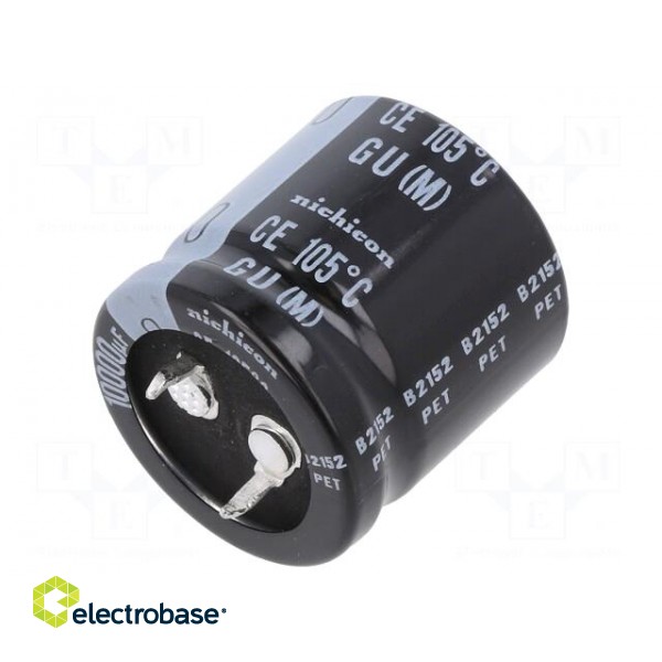 Capacitor: electrolytic | SNAP-IN | 10000uF | 16VDC | Ø25x25mm | ±20%