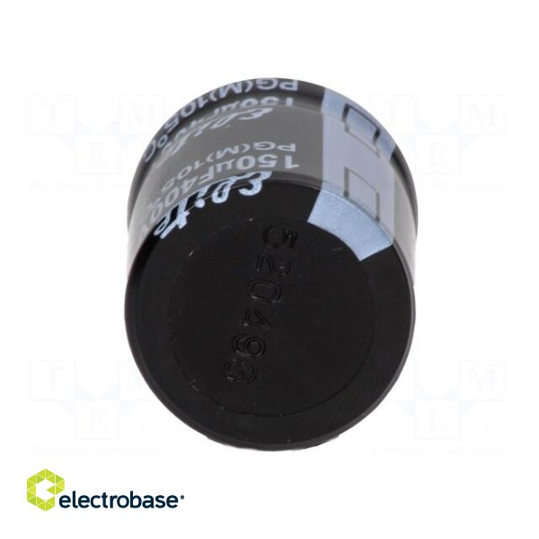 Capacitor: electrolytic | SNAP-IN | 150uF | 400VDC | Ø25x31mm | ±20% image 5