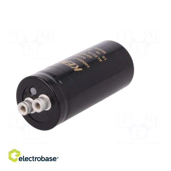 Capacitor: electrolytic | 10mF | 63VDC | Ø36x82mm | Pitch: 12.8mm | ±20% image 6