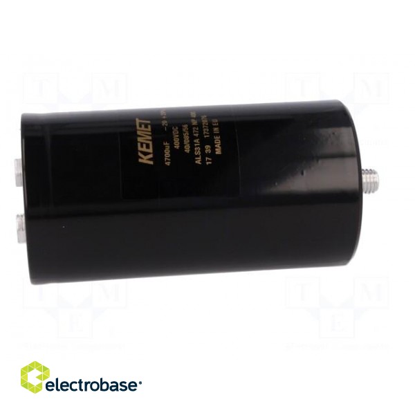 Capacitor: electrolytic | 4700uF | 400VDC | Leads: screw | ESR: 33mΩ paveikslėlis 7