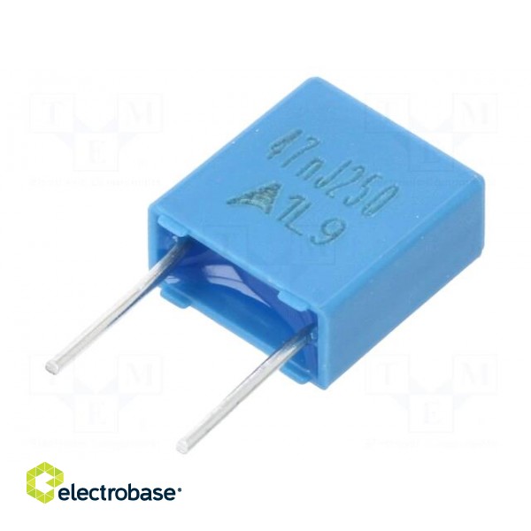 Capacitor: polyester | 0.047uF | 160VAC | 250VDC | 5mm | ±5% | -55÷125°C
