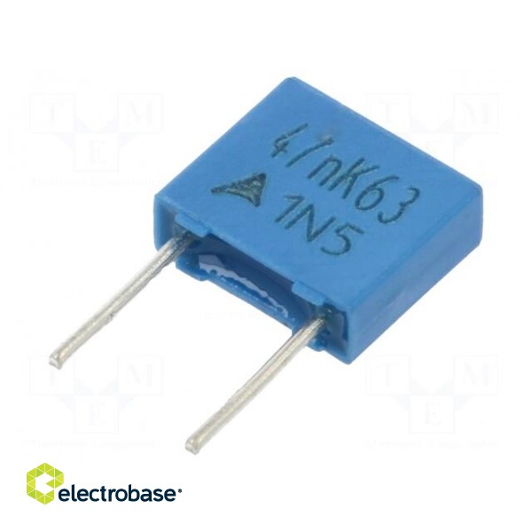 Capacitor: polyester | 0.047uF | 40VAC | 63VDC | 5mm | ±10% | -55÷125°C