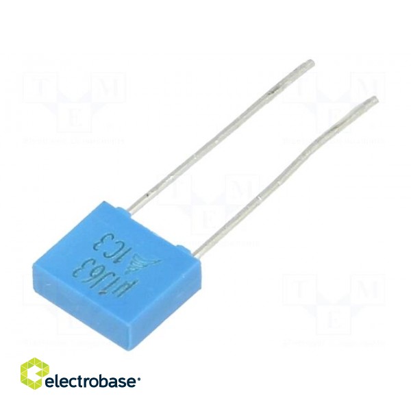 Capacitor: polyester | 100nF | 40VAC | 63VDC | Pitch: 5mm | ±5%