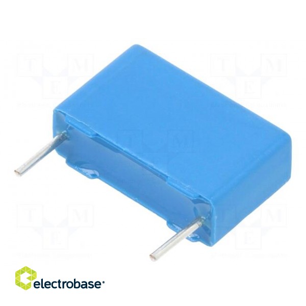 Capacitor: polyester | 0.22uF | 200VAC | 450VDC | 15mm | ±5% | 18x11x6mm image 1