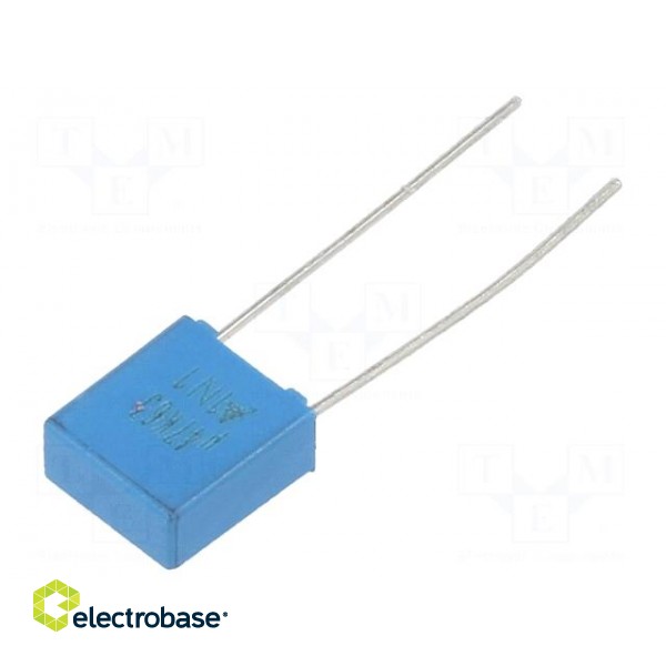 Capacitor: polyester | 0.47uF | 40VAC | 63VDC | 5mm | ±10% | 7.3x8x3.5mm
