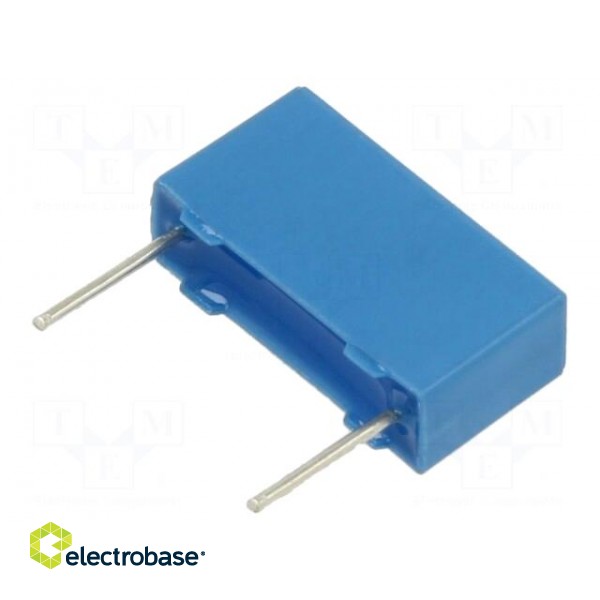 Capacitor: polyester | 100nF | 160VAC | 250VDC | 10mm | ±10% | 13x7x4mm