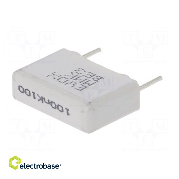 Capacitor: polyester | 100nF | 63VAC | 100VDC | Pitch: 10mm | ±10% image 6