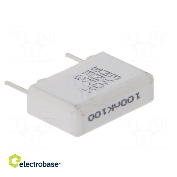Capacitor: polyester | 100nF | 63VAC | 100VDC | 10mm | ±10% | 4x9x13mm image 4
