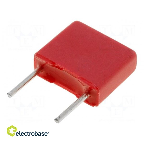 Capacitor: polyester | 100nF | 63VAC | 100VDC | Pitch: 5mm | ±10%
