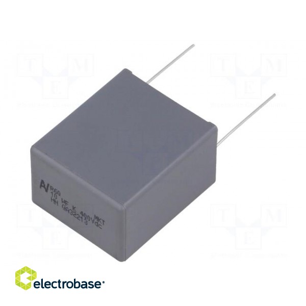 Capacitor: polyester | 10uF | 200VAC | 400VDC | Pitch: 27.5mm | ±10%