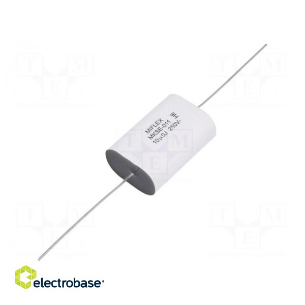 Capacitor: polyester | 10uF | 250VDC | ±5% | 17x26.5x39.5mm | -55÷100°C