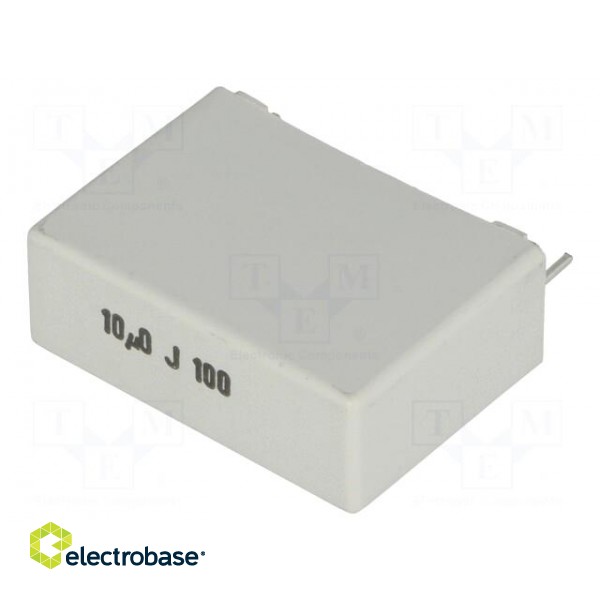 Capacitor: polyester | 10uF | 63VAC | 100VDC | Pitch: 27.5mm | ±5% image 1