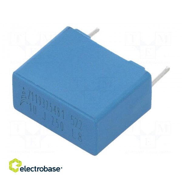 Capacitor: polyester | 1uF | 160VAC | 250VDC | Pitch: 15mm | ±5% фото 2