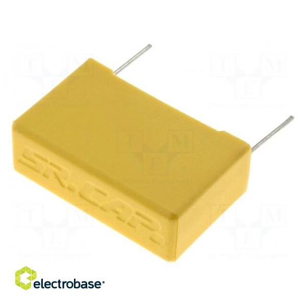Capacitor: polyester | 1uF | 400VDC | Pitch: 15mm | ±10% | 18x10x15mm
