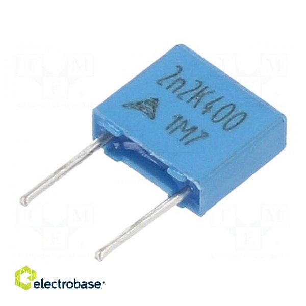Capacitor: polyester | 2.2nF | 200VAC | 400VDC | 5mm | ±10% | -55÷125°C