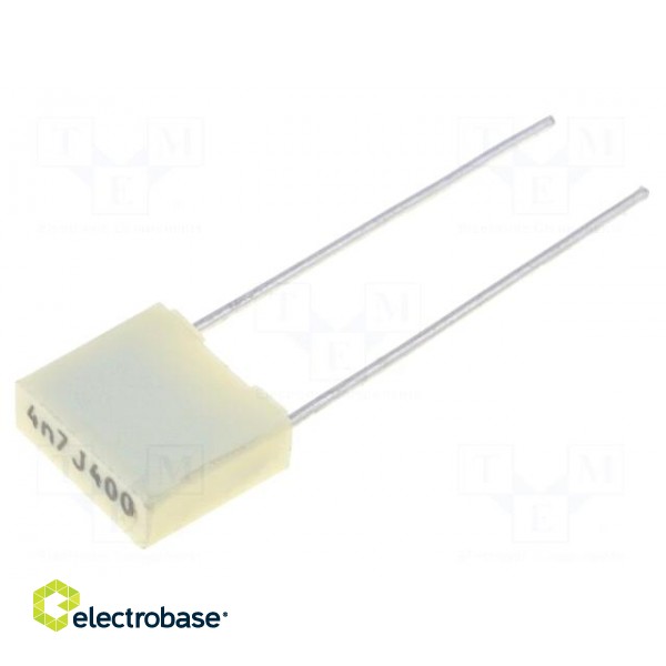 Capacitor: polyester | 4.7nF | 200VAC | 400VDC | 5mm | ±5% | -55÷105°C