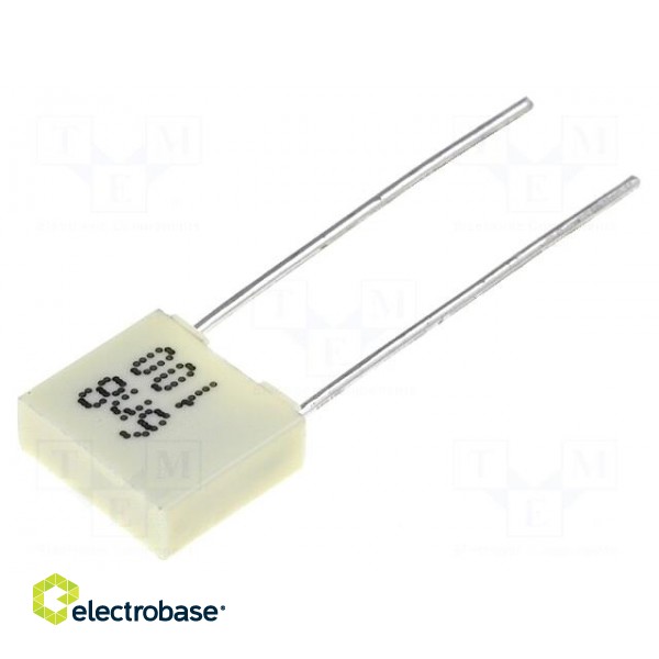 Capacitor: polyester | 6.8nF | 63VAC | 100VDC | Pitch: 5mm | ±10%