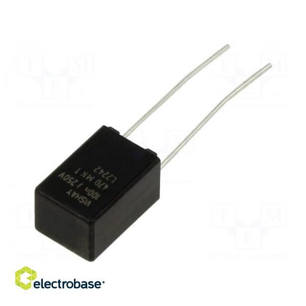 Capacitor: polyester | 100nF | 160VAC | 250VDC | 5mm | ±5% | THT