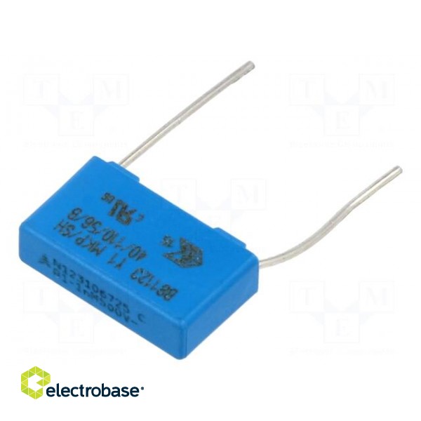 Capacitor: polypropylene | Y1 | 1nF | 18x10.5x5mm | THT | ±20% | 15mm