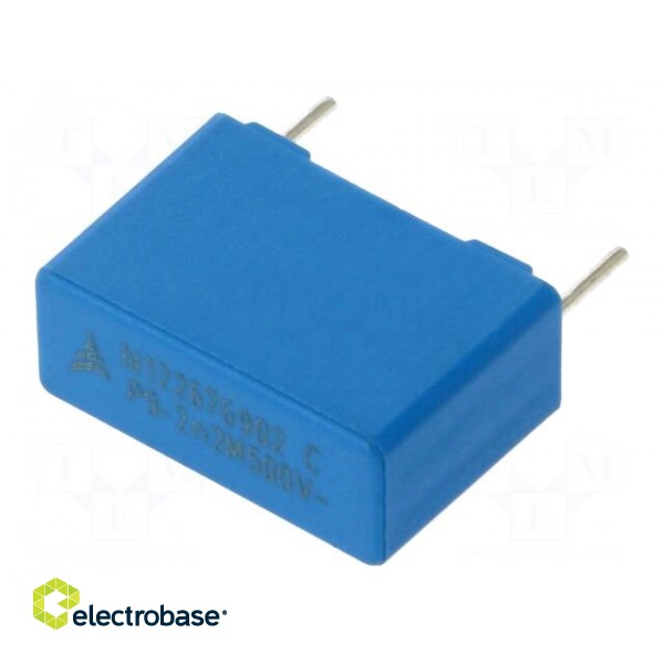 Capacitor: polypropylene | Y1 | 2.2nF | 18x12.5x7mm | THT | ±20% | 15mm