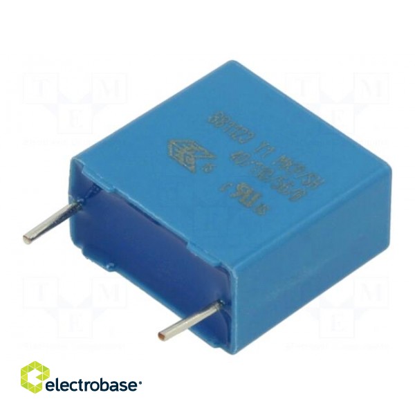 Capacitor: polypropylene | Y1 | 4.7nF | 18x17.5x9mm | THT | ±20% | 15mm