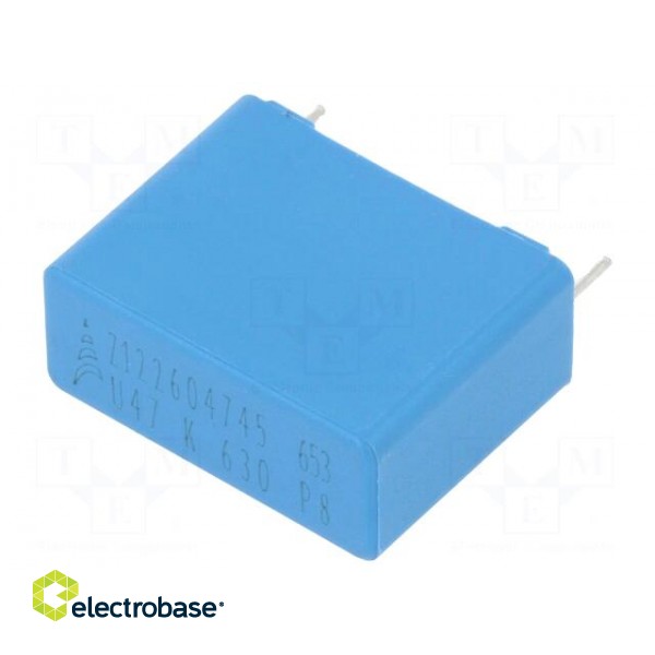 Capacitor: polypropylene | 470nF | 26.5x20.5x11mm | THT | ±10% | 22.5mm image 2