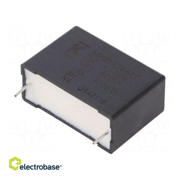 Capacitor: polypropylene | DC-Link | 2uF | ESR: 19.4mΩ | THT | ±10% | 5.9A