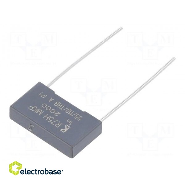 Capacitor: polypropylene | 1nF | 18x4x10mm | THT | ±5% | 15mm | -55÷105°C