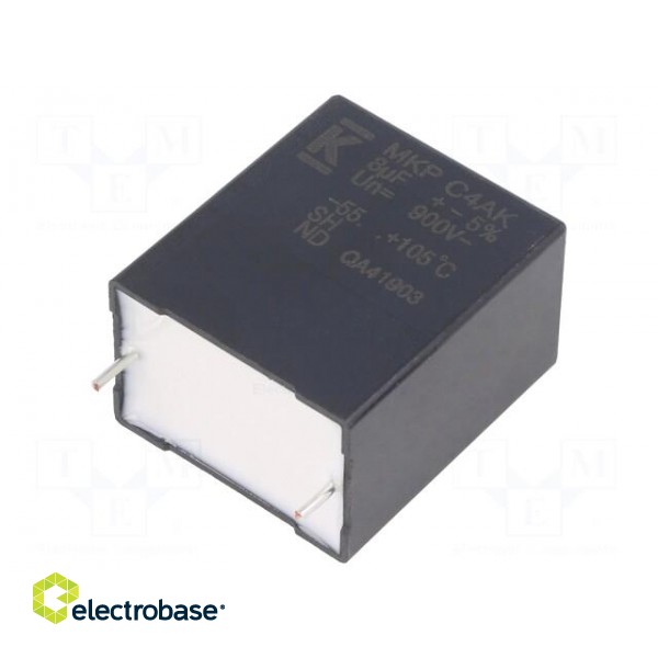 Capacitor: polypropylene | DC-Link | 8uF | ESR: 7.26mΩ | THT | ±5%