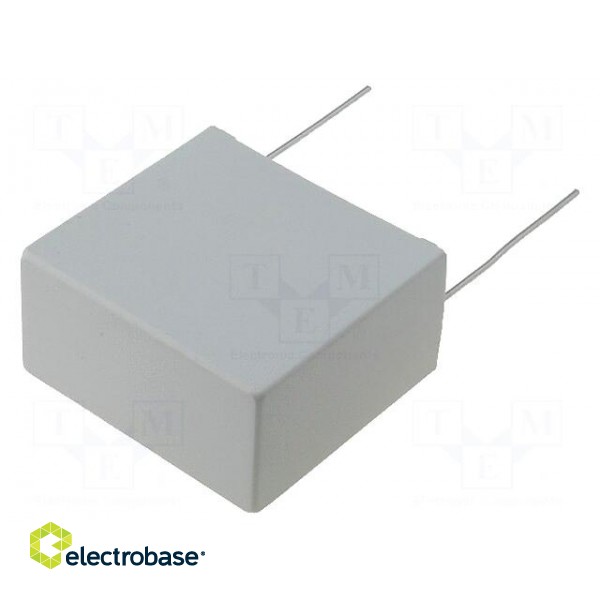 Capacitor: polypropylene | X2 | 220nF | 22.5mm | ±10% | 26.5x7.5x15.5mm