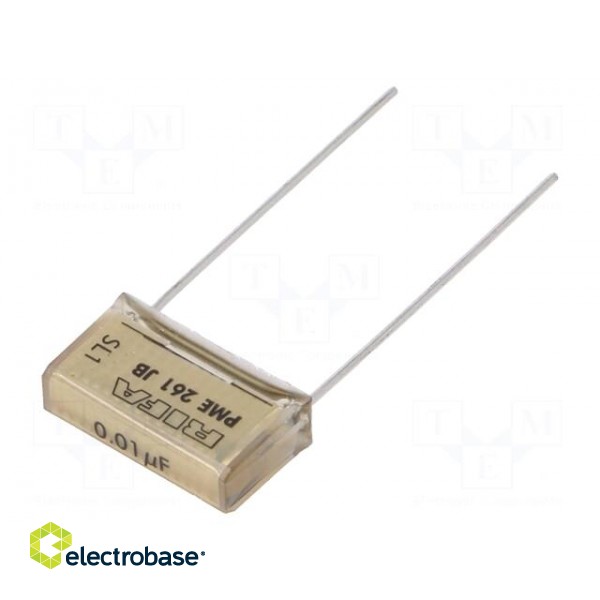 Capacitor: paper | 10nF | 500VAC | 15.2mm | ±10% | THT | Series: PME261