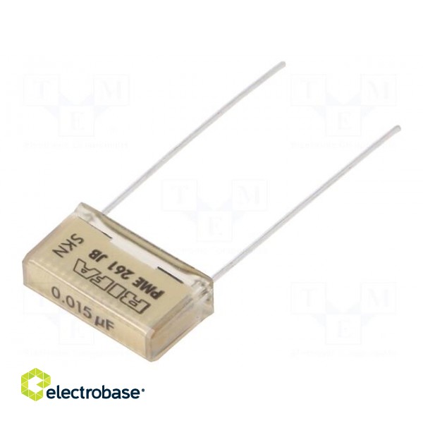 Capacitor: paper | 15nF | 500VAC | 15.2mm | ±10% | THT | Series: PME261