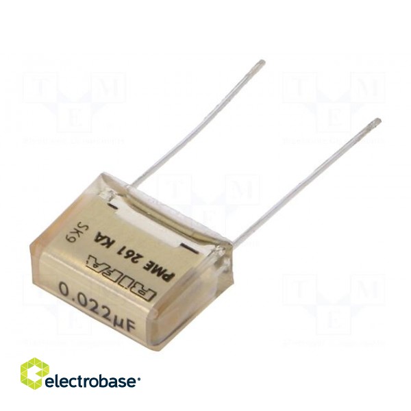 Capacitor: paper | 22nF | 220VAC | 10.2mm | ±10% | THT | Series: PME261