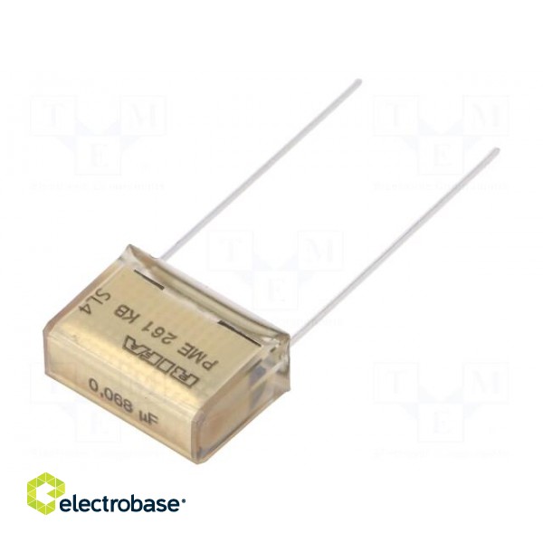 Capacitor: paper | 68nF | 220VAC | 15.2mm | ±10% | THT | Series: PME261