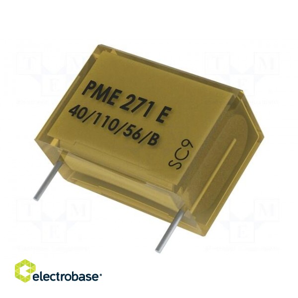 Capacitor: paper | X1 | 100nF | 300VAC | Pitch: 22.5mm | ±20% | THT | 630VDC