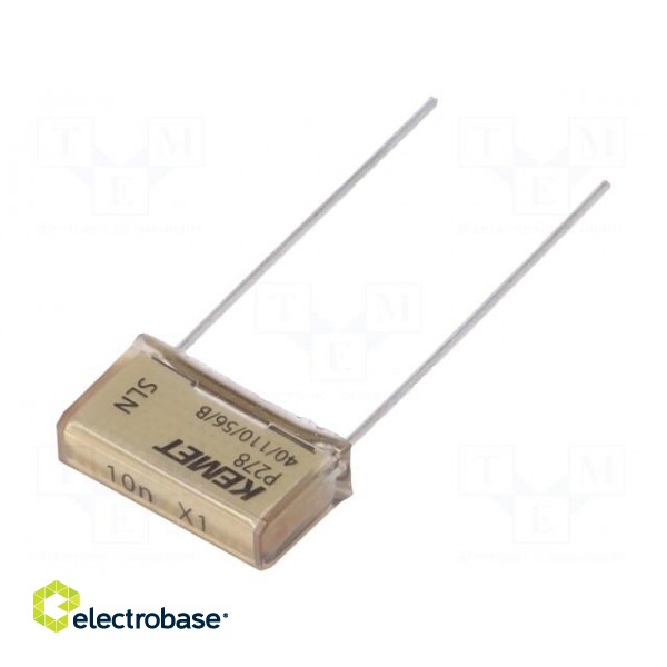 Capacitor: paper | X1 | 10nF | 480VAC | 15.2mm | ±20% | THT | Series: P278