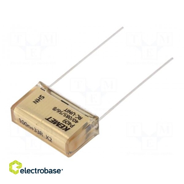 Capacitor: paper | X2 | 100nF | 275VAC | 20.3mm | ±20% | THT | Series: P409
