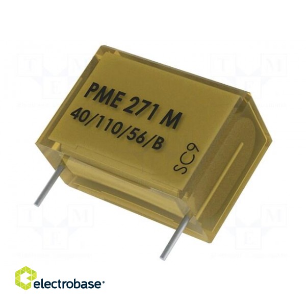 Capacitor: paper | X2 | 22nF | 275VAC | Pitch: 15.2mm | ±20% | THT | 630VDC