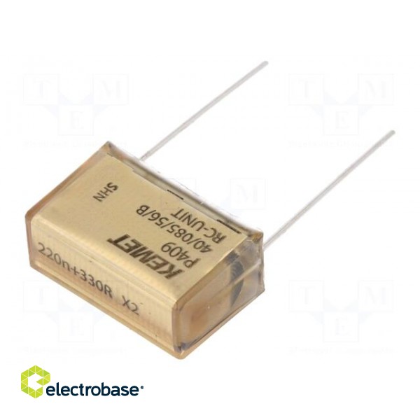 Capacitor: paper | X2 | 220nF | 275VAC | 25.4mm | ±20% | THT | Series: P409