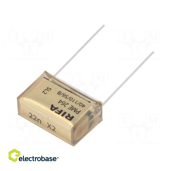 Capacitor: paper | X2 | 22nF | 660VAC | 20.3mm | ±20% | THT | Series: PME264