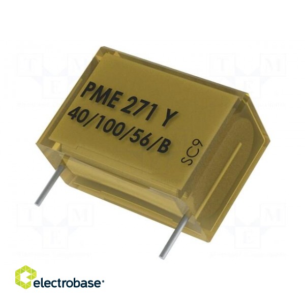 Capacitor: paper | Y2 | 10nF | 300VAC | Pitch: 15.2mm | ±20% | THT | PME271Y