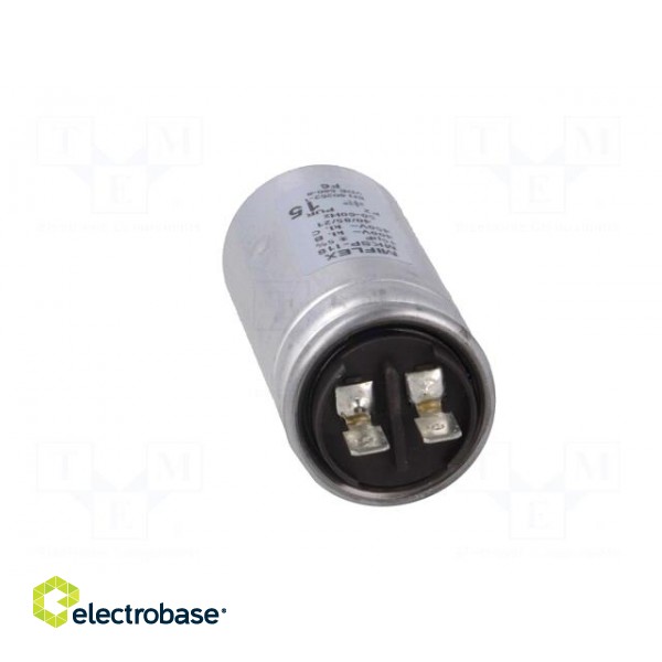 Capacitor: motors, run | 15uF | Uoper: 400VAC | Ø35x75mm | -40÷85°C image 5