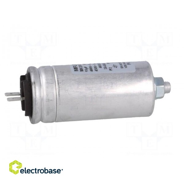 Capacitor: motors, run | 15uF | Uoper: 400VAC | Ø35x75mm | -40÷85°C image 7