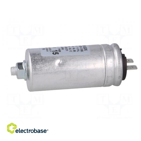 Capacitor: motors, run | 15uF | Uoper: 400VAC | Ø35x75mm | -40÷85°C paveikslėlis 3