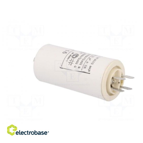 Capacitor: motors, run | 16uF | 420VAC | Ø40x73.5mm | -25÷85°C | ±5% image 4